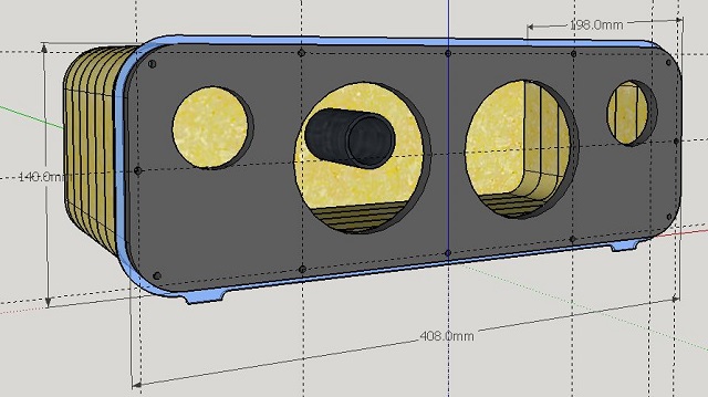 SketchUp model of proposed enclosure.